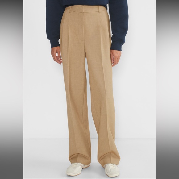Wilfred The Effortless Pant in Heather Gold Camel - Picture 2 of 5